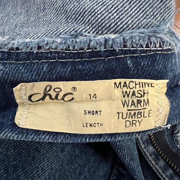 Chic Made In USA Vintage 80's Mom High Waisted Fringe Denim Jeans - Picture 9 of 9